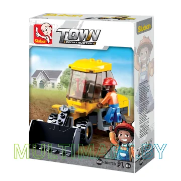 Конструктор Sluban M38-B0377B Грейдер (91 деталь)